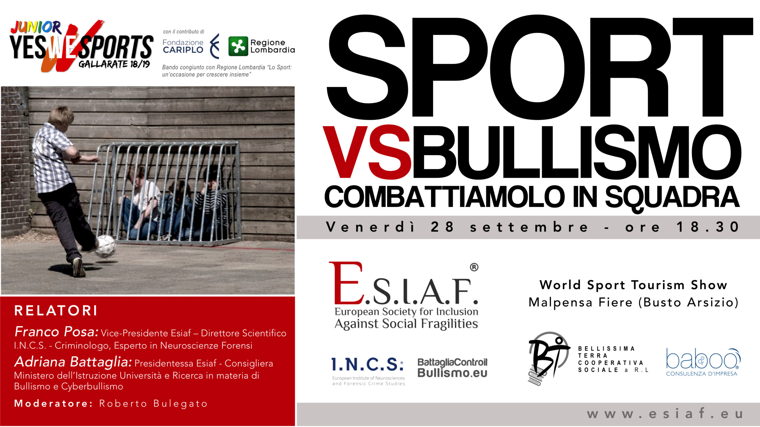 Sport VS Bullismo: combattiamolo in squadra