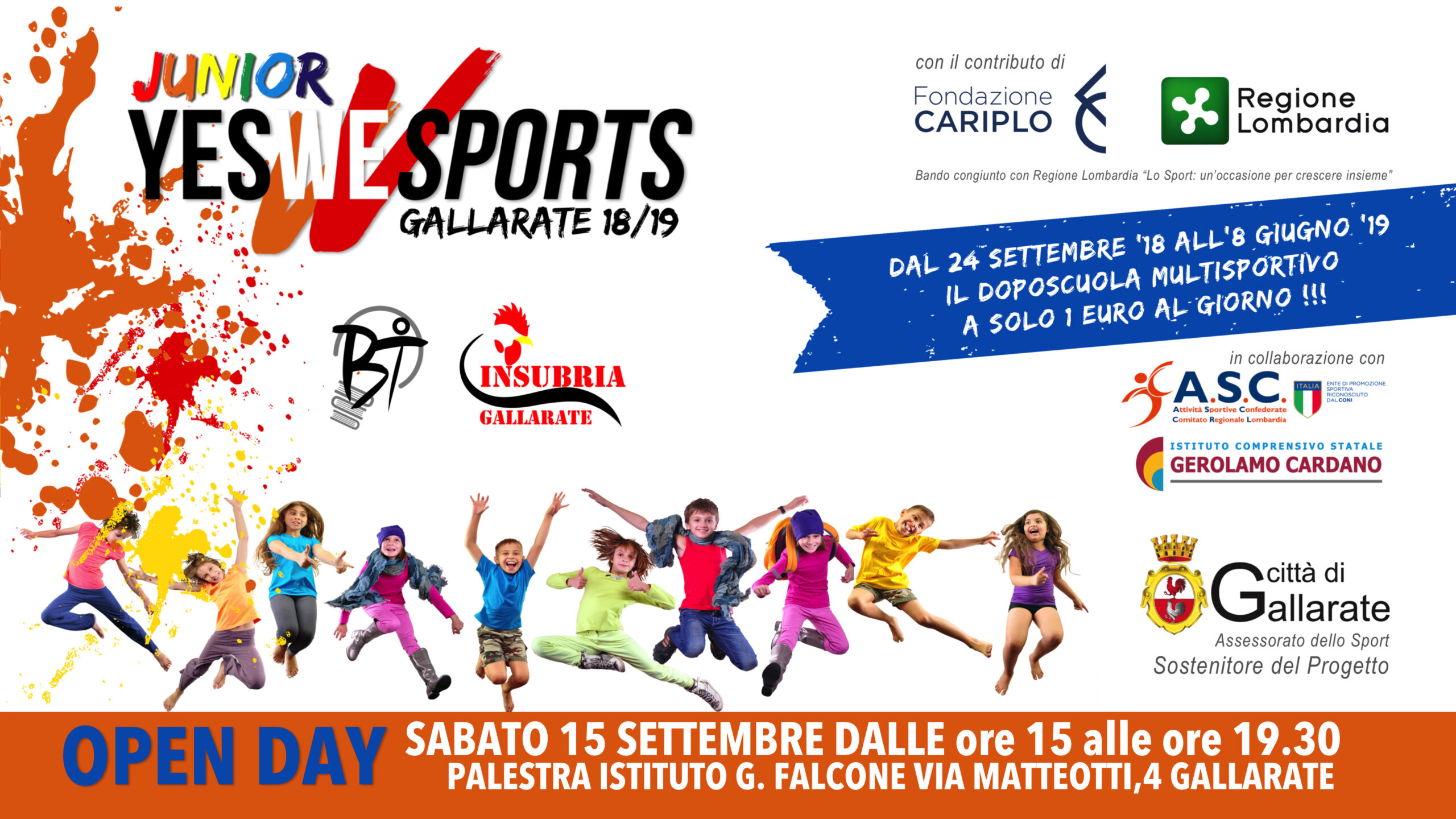 Yes We Sports Junior Gallarate Open Day